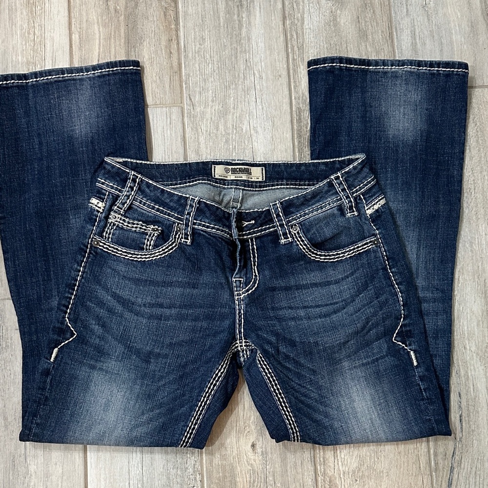 Rock & Roll Denim Women's Dark Blue Boot Cut Jeans